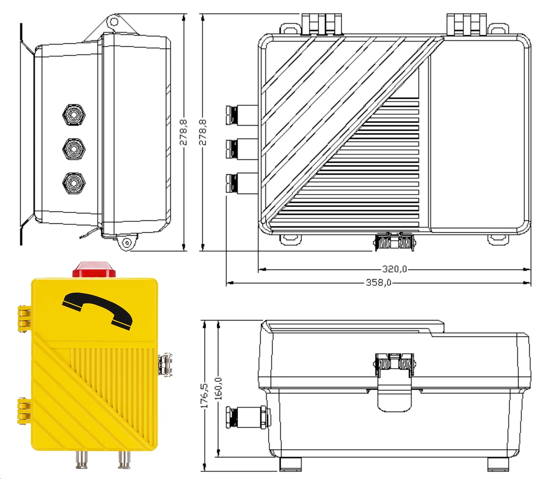 防爆电话安装尺寸